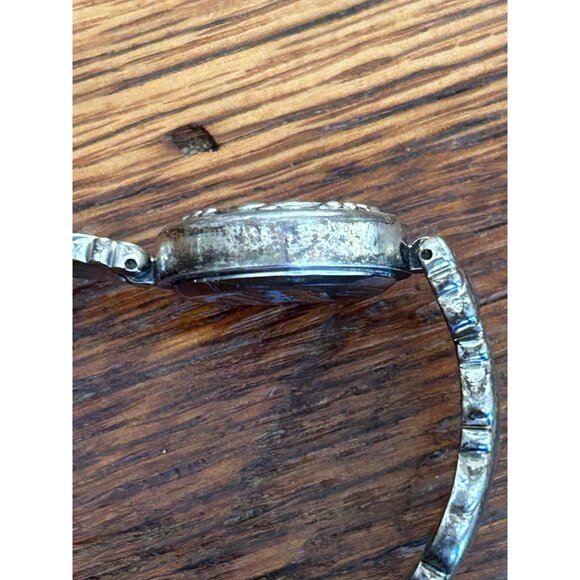 Vintage Brighton Aurora Ladies Watch With Ornate Band With Leather NEEDS BATTERY - Picture 13 of 15